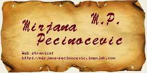 Mirjana Pečinoćević vizit kartica